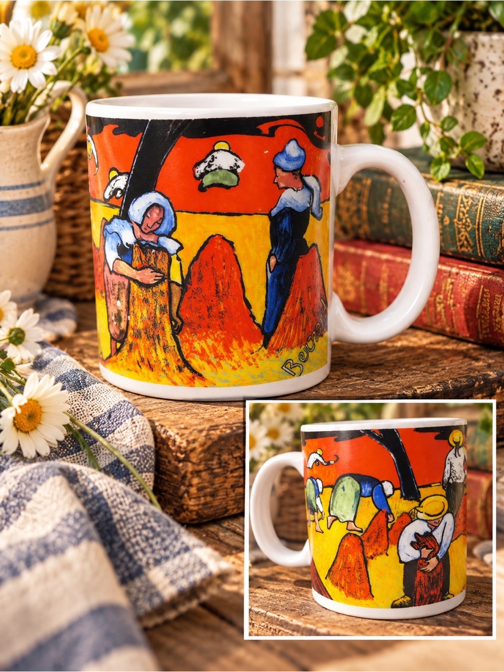Chaleur Master Impressionists Emile Bernard Buckwheat Harvesters Mug